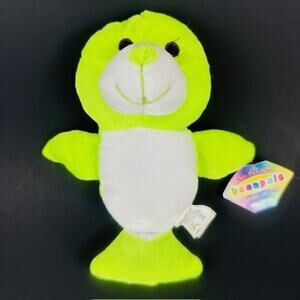 KellyToy The Original Beanpals Plush Neon Yellow Mantee Stuffed Animal Sealife